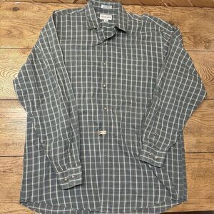 Cutter‎ & Buck Green Plaid Button Down Shirt Men's XL Long Sleeve 100% Cotton